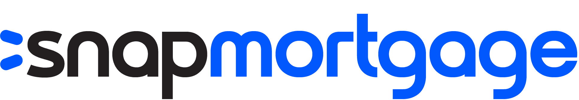 SnapMortgage Black + blue / horizontal logo