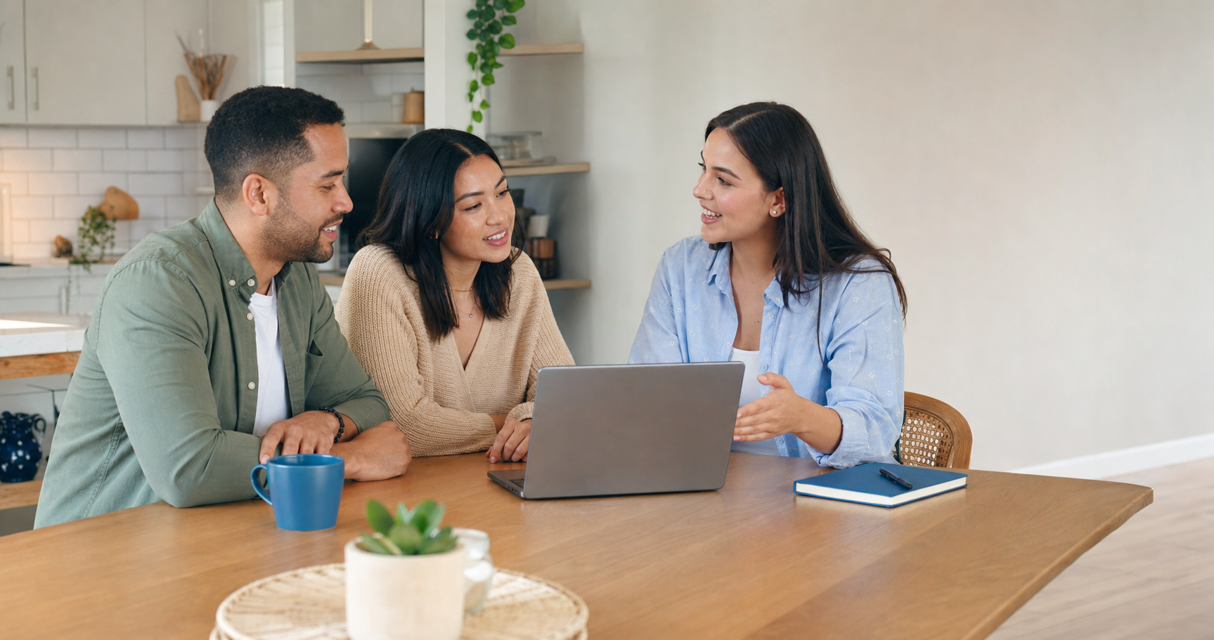 Homebuyers reviewing mortgage options with a Loan Officer